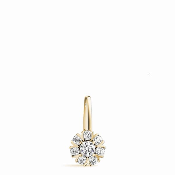 Cluster - Split Prongs (0.21 ct. tw.), On hand view in yellow gold
