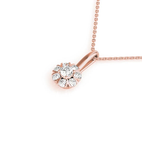 Cluster - Split Prongs (0.21 ct. tw.), Side view in rose gold