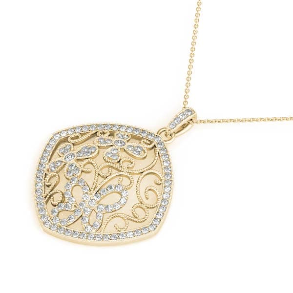 Fashion Pendant (3/4 ct. tw.), Side view in yellow gold