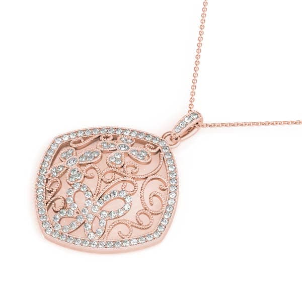 Fashion Pendant (3/4 ct. tw.), Side view in rose gold