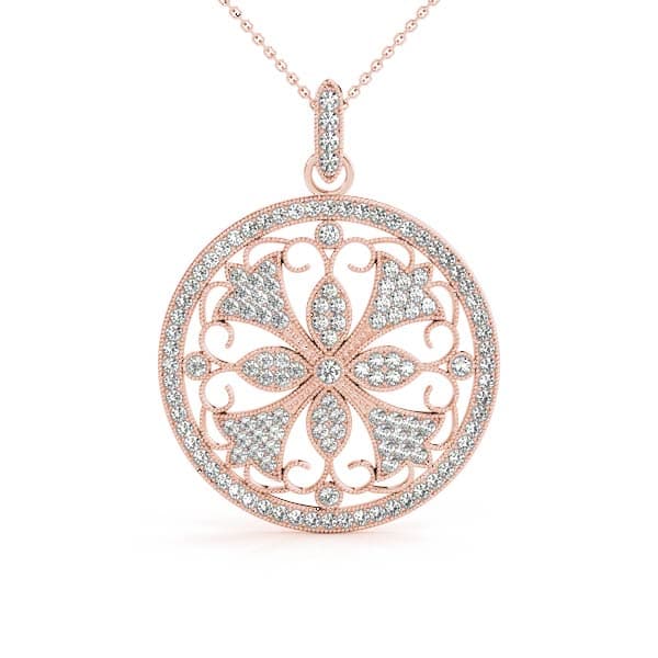 Fashion Pendant (3/4 ct. tw.), Front view in rose gold