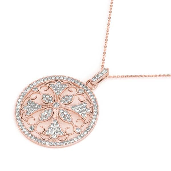 Fashion Pendant (3/4 ct. tw.), Side view in rose gold
