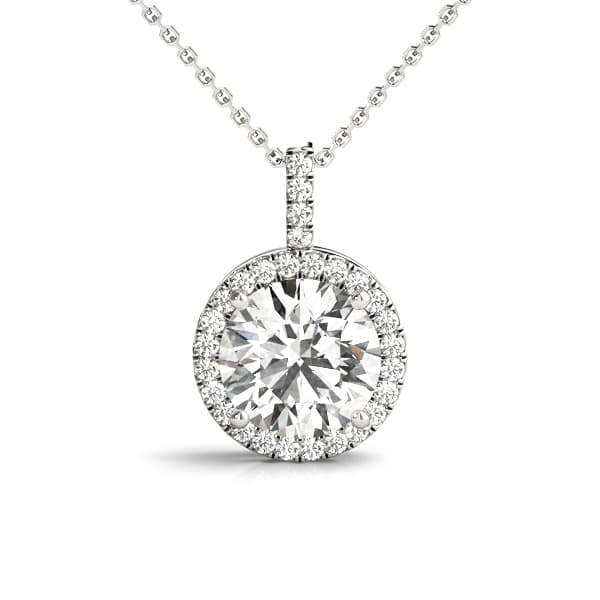 Round Halo Pendant — View 1