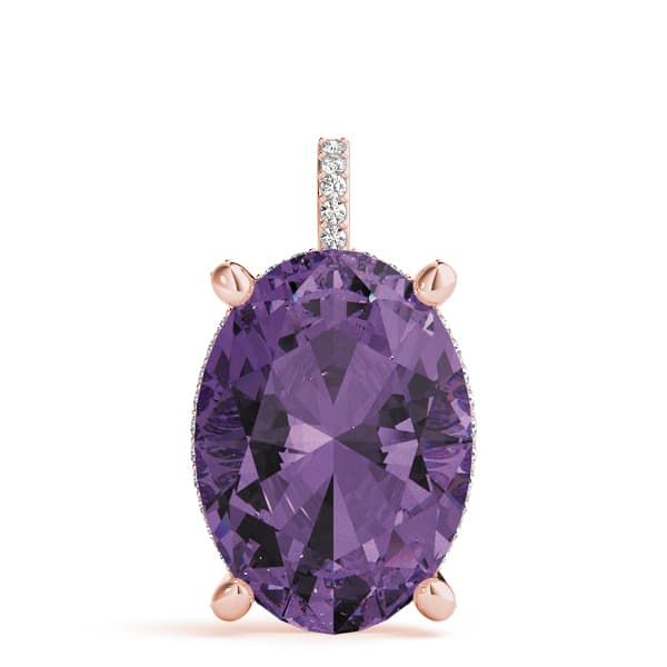 18x13 Oval (1/3 ct. tw.), On hand view in rose gold