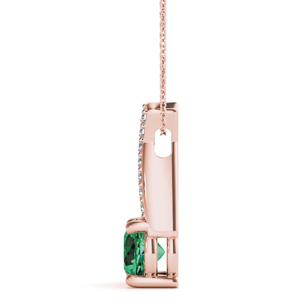 Color Pendant (1/8 ct. tw.), Side view in rose gold