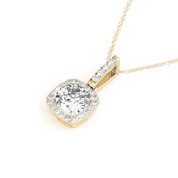 Reserved For Dangle Pendants (1/4 ct. tw.), Side view in yellow gold