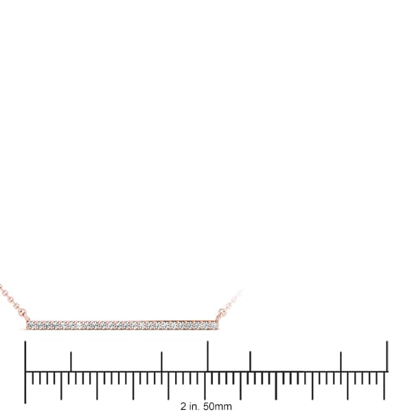 Trapeze Bar (0.6 ct. tw.), On hand view in rose gold