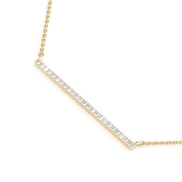 Trapeze Bar (0.6 ct. tw.), Side view in yellow gold