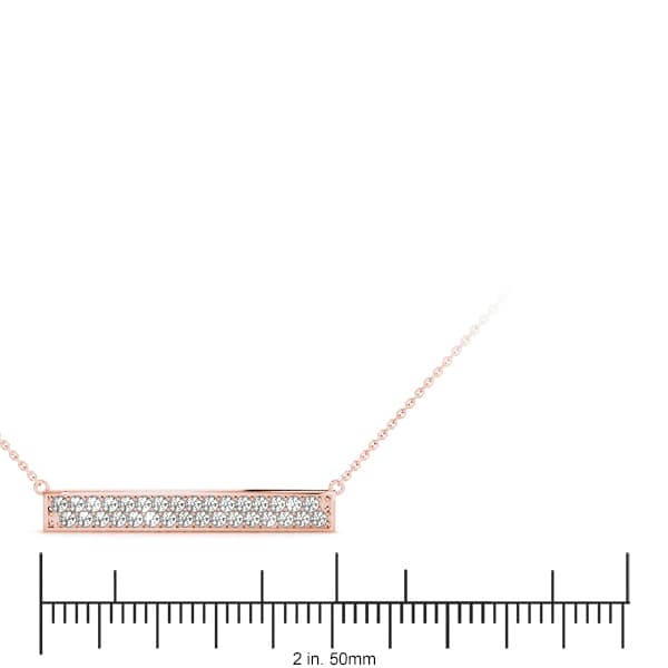 Trapeze Bar (3/8 ct. tw.), On hand view in rose gold