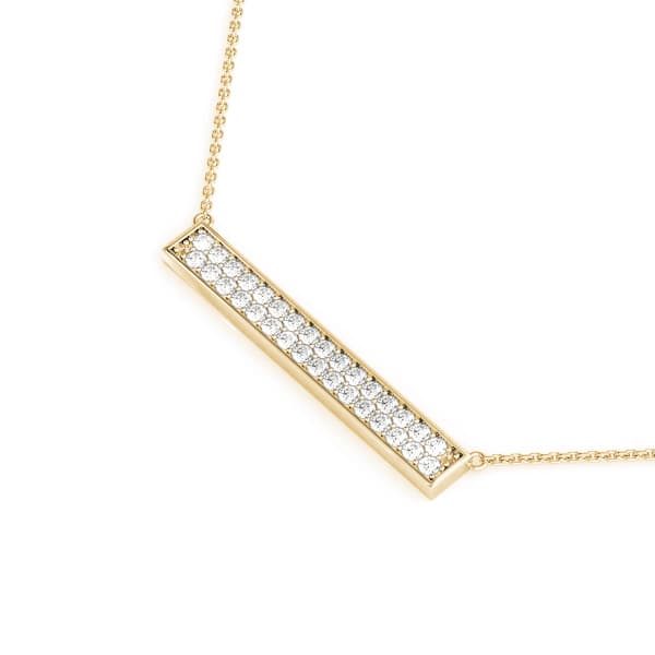 Trapeze Bar (3/8 ct. tw.), Side view in yellow gold