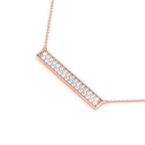 Trapeze Bar (3/8 ct. tw.), Side view in rose gold