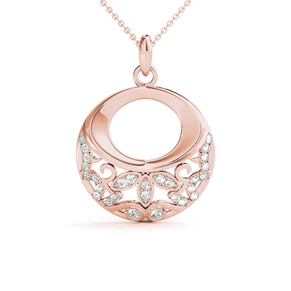 Cluster Fashion Pendant (1/4 ct. tw.), Front view in rose gold