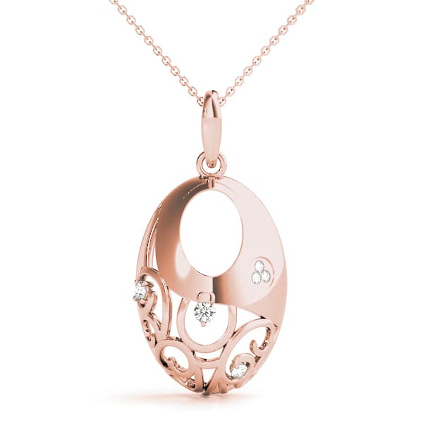 Fashion Pendant (0.15 ct. tw.), Front view in rose gold
