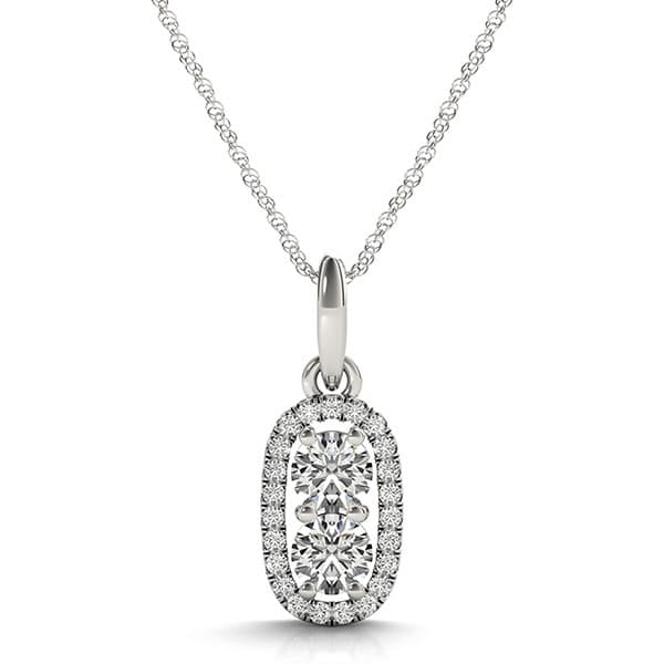 2-Stone Fashion Pendant — 1/4 CT — View 1