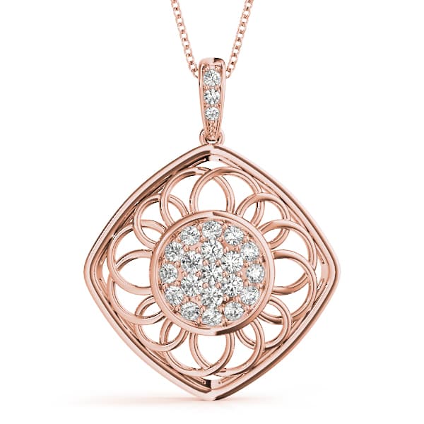 Pendant (1/4 ct. tw.), Front view in rose gold