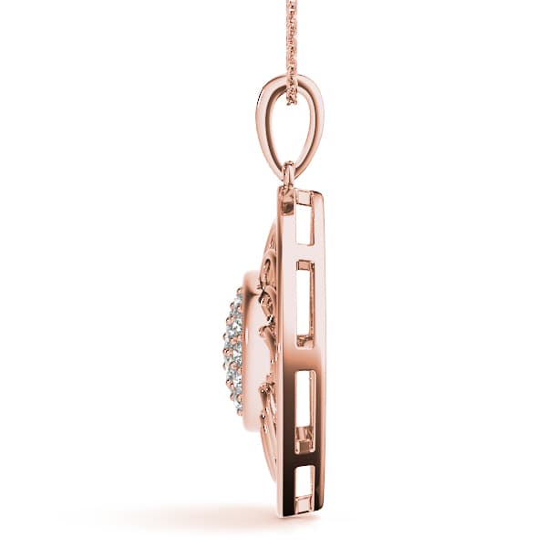 Pendant (1/4 ct. tw.), Side view in rose gold