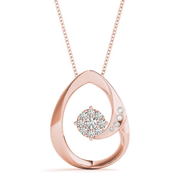 Pendant (1/8 ct. tw.), Front view in rose gold