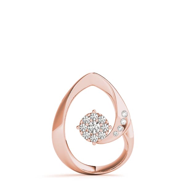 Pendant (1/8 ct. tw.), Angle view in rose gold