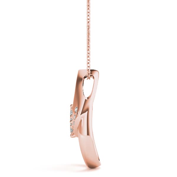Pendant (1/8 ct. tw.), Side view in rose gold