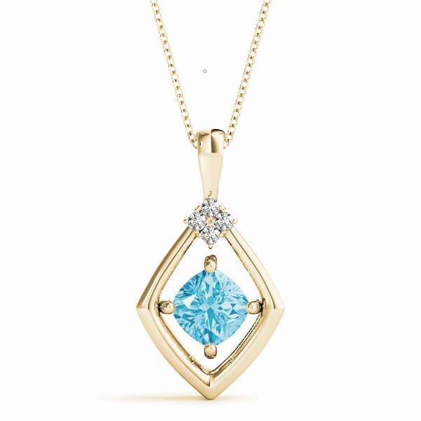 Fashion Color Pendant (0.04 ct. tw.), Front view in yellow gold