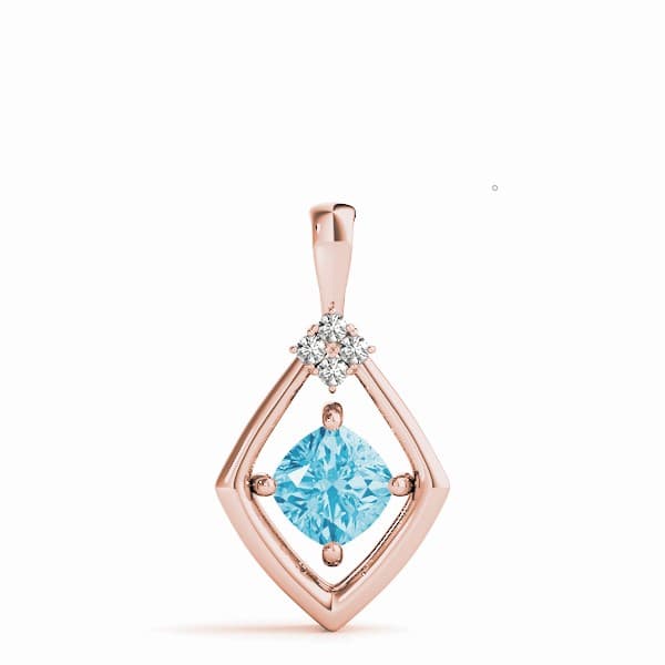 Fashion Color Pendant (0.04 ct. tw.), On hand view in rose gold