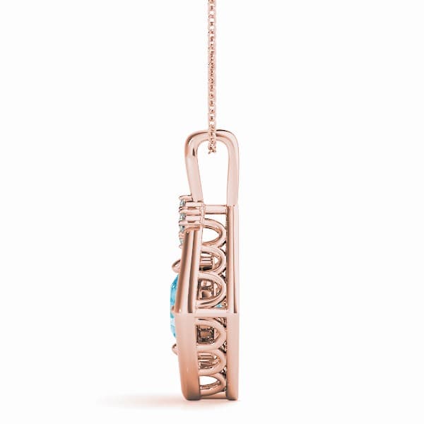 Fashion Color Pendant (0.04 ct. tw.), Side view in rose gold