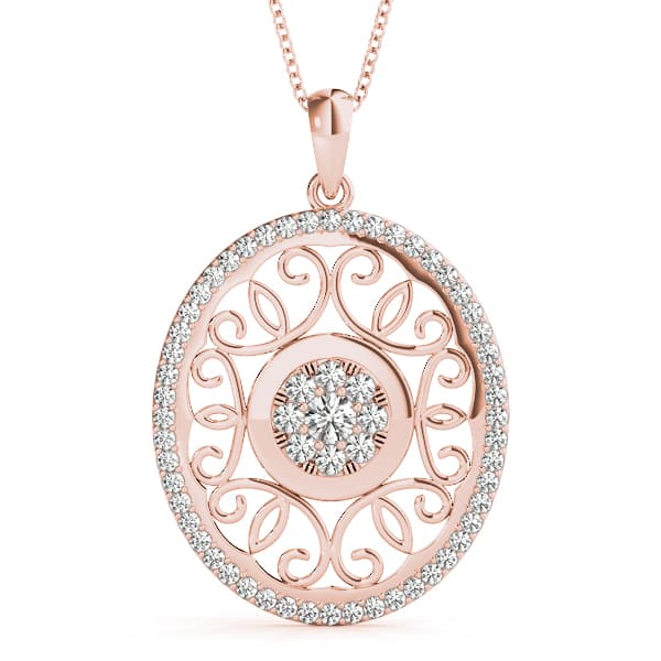 Pendant (1/3 ct. tw.), Front view in rose gold