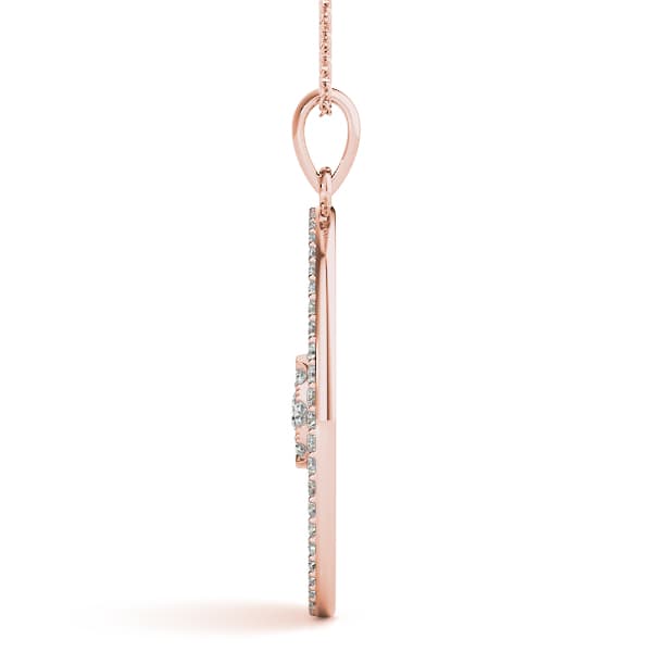 Pendant (1/3 ct. tw.), Side view in rose gold