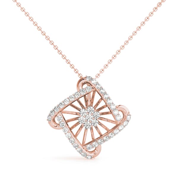 Pendant (1/4 ct. tw.), Front view in rose gold