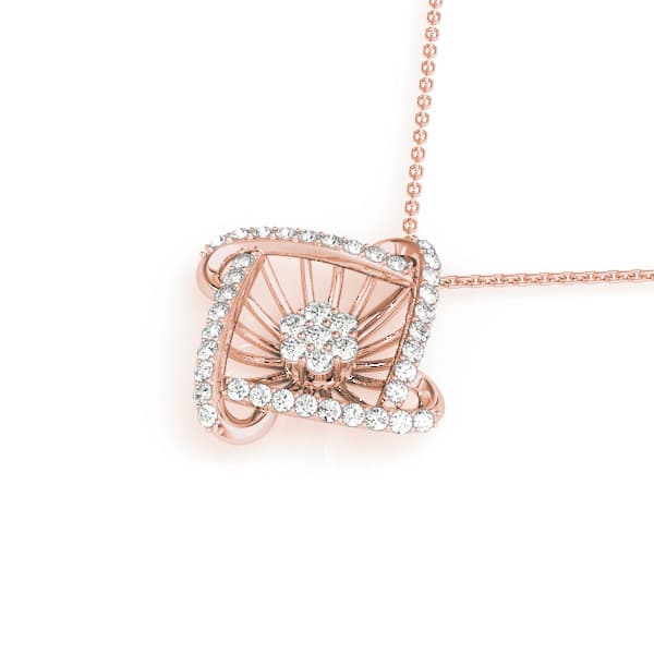 Pendant (1/4 ct. tw.), Side view in rose gold