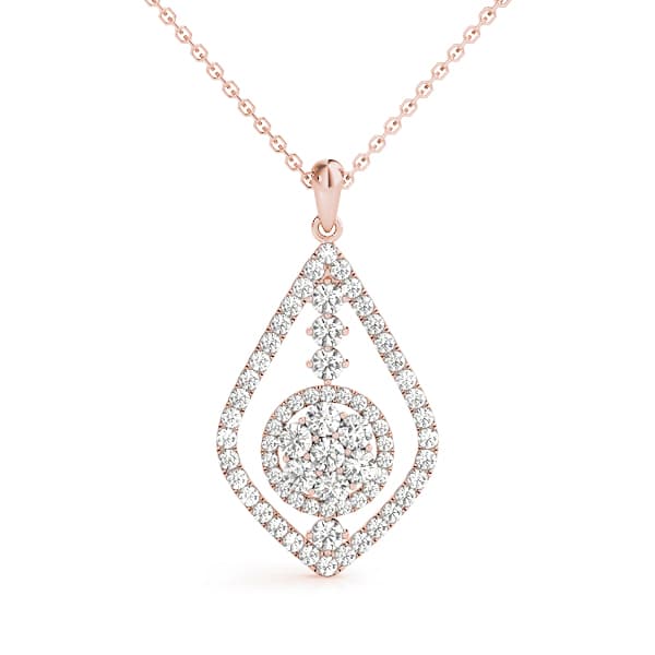 Pendant (0.58 ct. tw.), Front view in rose gold
