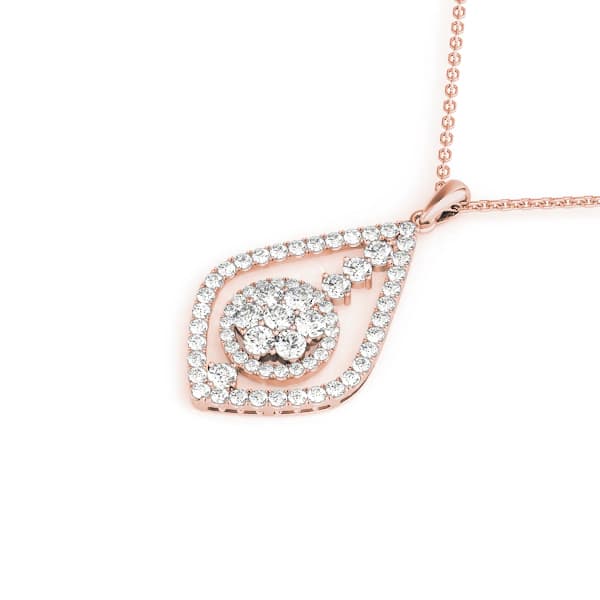 Pendant (0.58 ct. tw.), Side view in rose gold