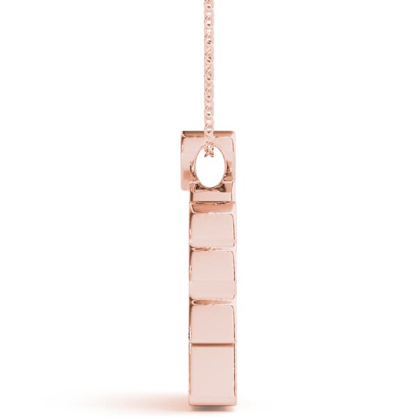 Baby Elephant Pendant, Side view in rose gold