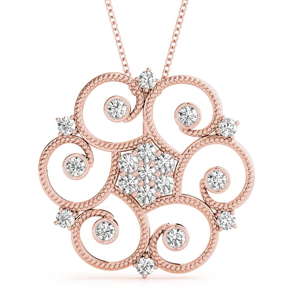 Fashion Pendant (3/8 ct. tw.), Front view in rose gold