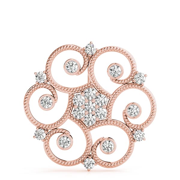 Fashion Pendant (3/8 ct. tw.), On hand view in rose gold
