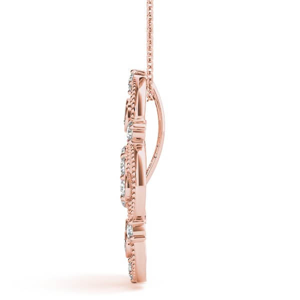 Fashion Pendant (3/8 ct. tw.), Side view in rose gold