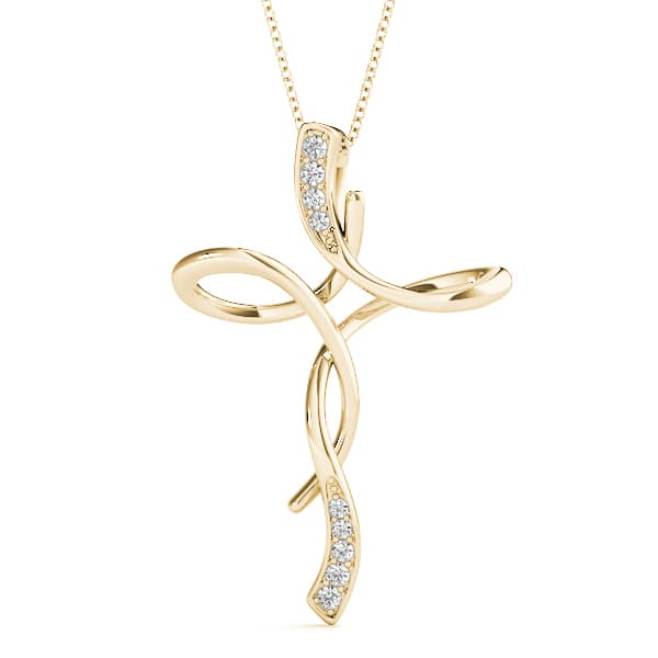 Fashion Pendant (0.06 ct. tw.), Front view in yellow gold