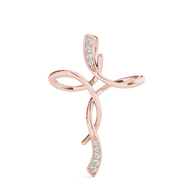 Fashion Pendant (0.06 ct. tw.), On hand view in rose gold