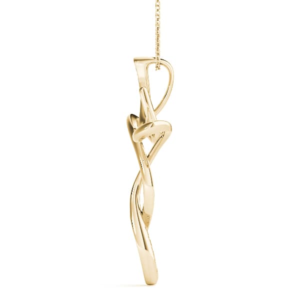 Fashion Pendant (0.06 ct. tw.), Side view in yellow gold