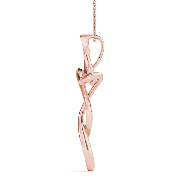 Fashion Pendant (0.06 ct. tw.), Side view in rose gold