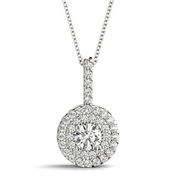 Halo Pendant — 2 CT — View 1