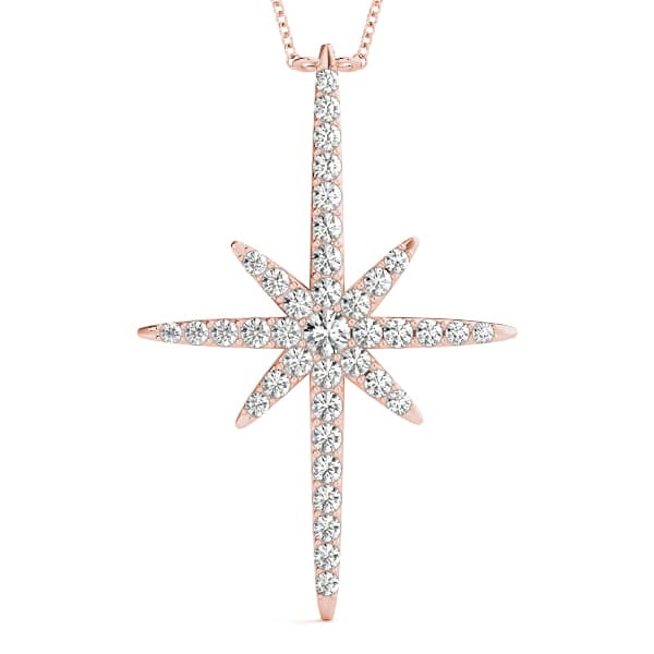 Couture Shape Pendants (0.43 ct. tw.), Front view in rose gold