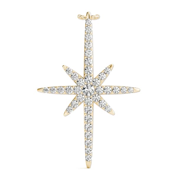 Couture Shape Pendants (0.43 ct. tw.), On hand view in yellow gold