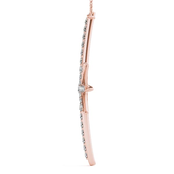 Couture Shape Pendants (0.43 ct. tw.), Side view in rose gold
