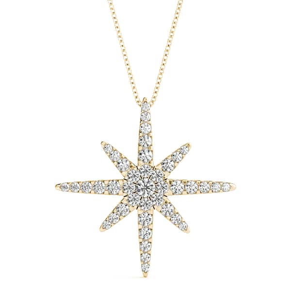 Star Fashion Pendant (0.46 ct. tw.), Front view in yellow gold