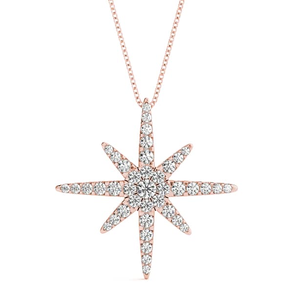 Star Fashion Pendant (0.46 ct. tw.), Front view in rose gold