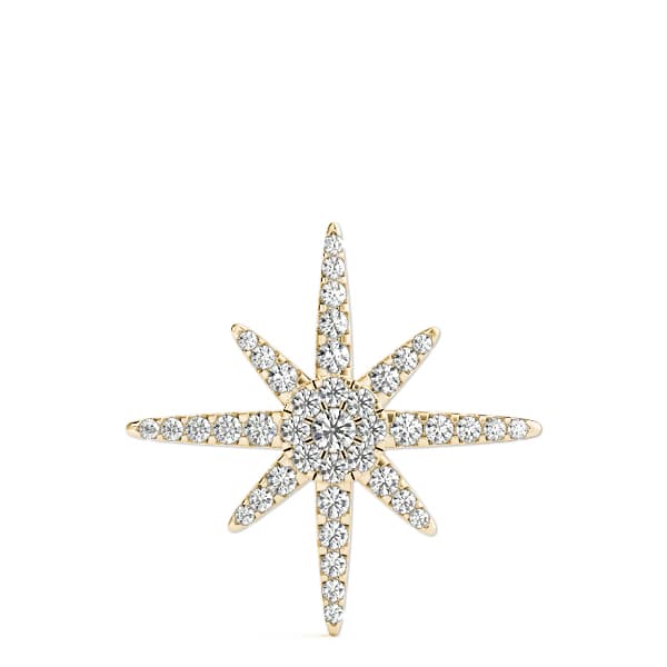 Star Fashion Pendant (0.46 ct. tw.), On hand view in yellow gold