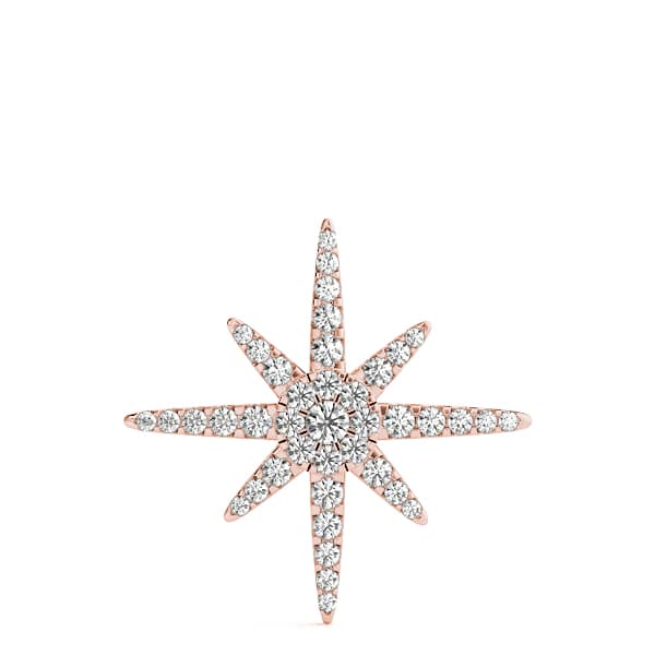 Star Fashion Pendant (0.46 ct. tw.), On hand view in rose gold