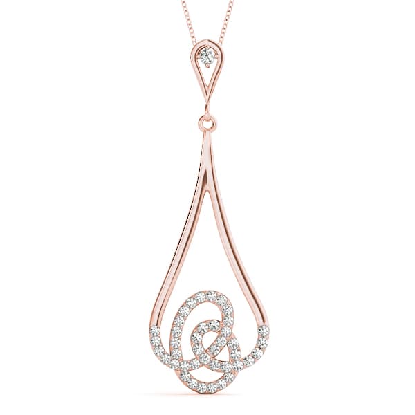 Fashion Pendant (0.44 ct. tw.), Front view in rose gold