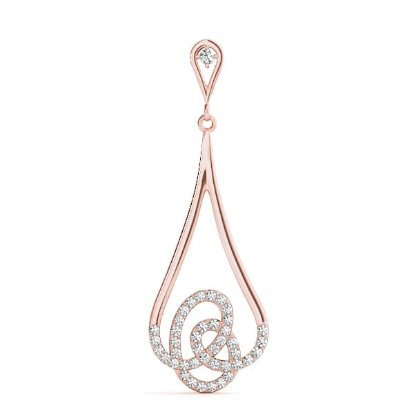 Fashion Pendant (0.44 ct. tw.), On hand view in rose gold